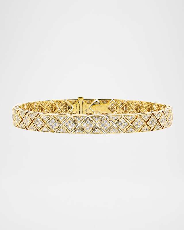 18K Yellow Gold Fluidity High Jewelry Bracelet with Diamonds